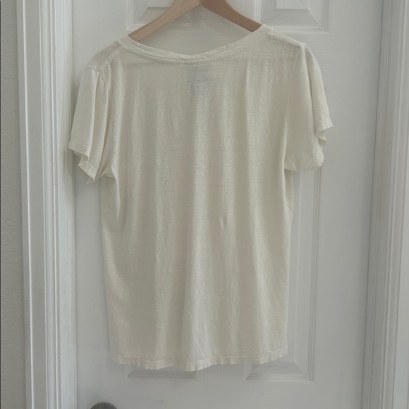Jungmaven Paige v neck tee small washed white - Picture 3 of 3